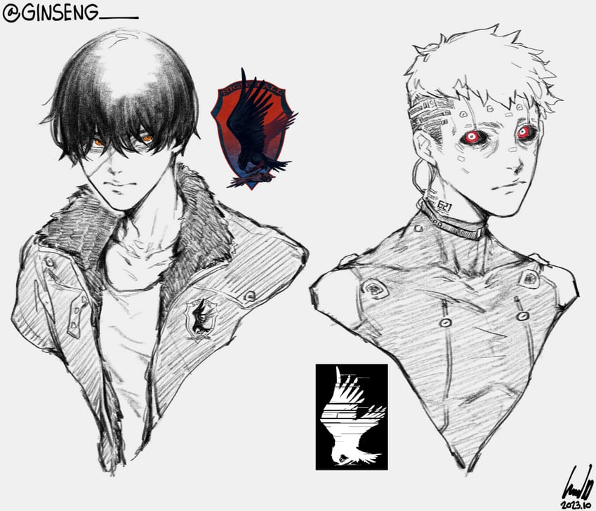 621 and raven (armored core and 1 more) drawn by ginseng_(xin)