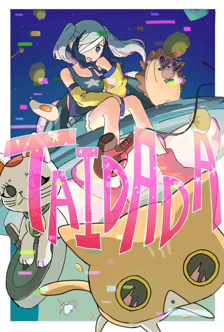 turbo granny, nira-chan, uniguri, and shogast (dandadan and 2 more) drawn by momopoppo