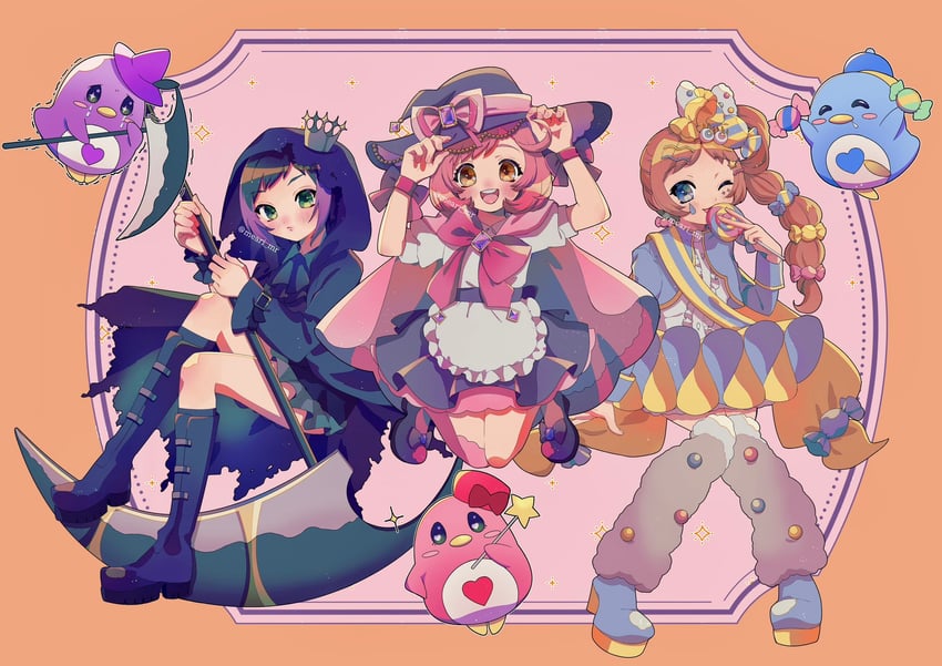 ayase naru, fukuhara ann, suzuno ito, lovelyn, kurun, and 1 more (pretty series and 2 more) drawn by mea_(meari_mr)