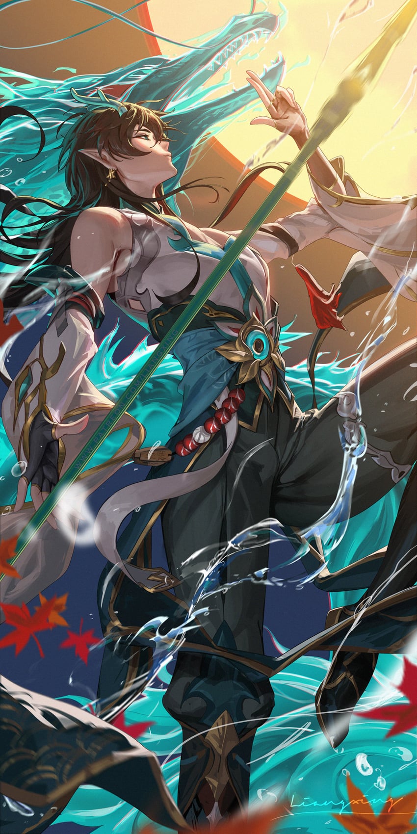 dan heng (honkai and 1 more) drawn by liang_xing