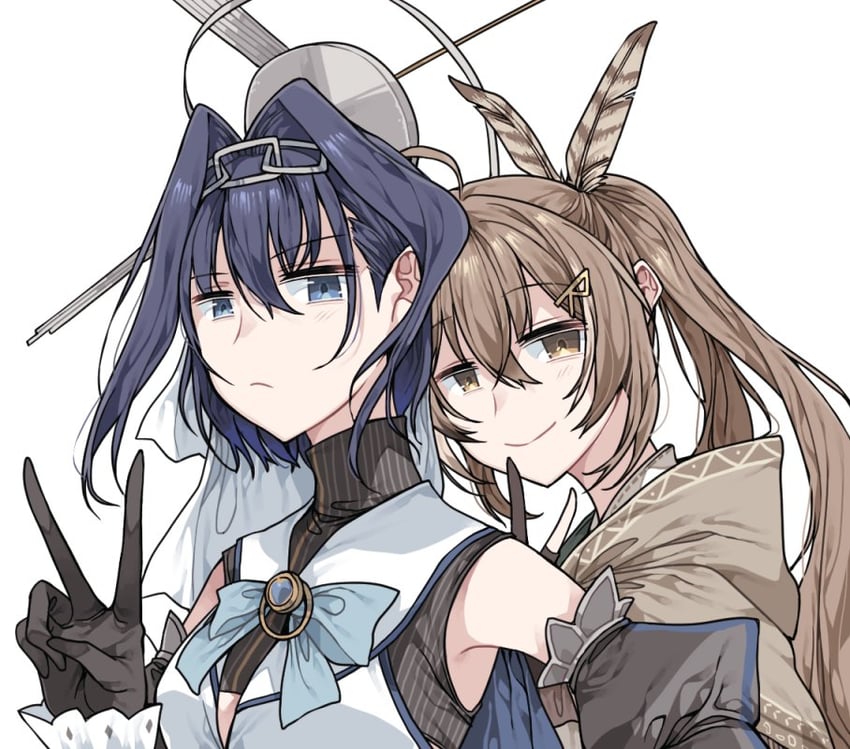 ouro kronii and nanashi mumei (hololive and 1 more) drawn by clipe