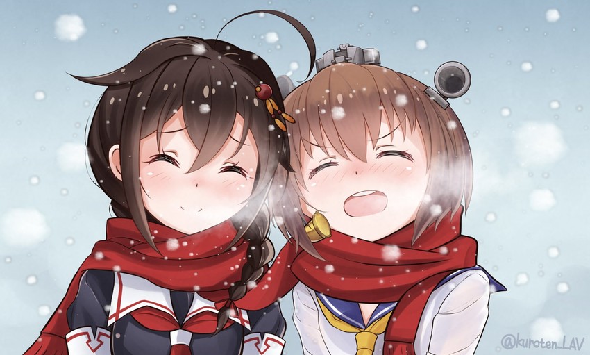 shigure, shigure kai ni, and yukikaze (kantai collection) drawn by kuroten