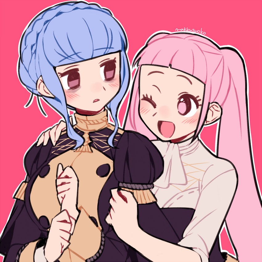 hilda valentine goneril and marianne von edmund (fire emblem and 1 more) drawn by do_m_kaeru