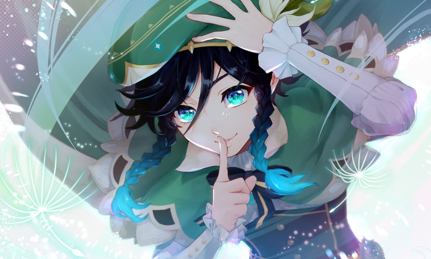 venti (genshin impact) drawn by onigiri_(mog-o)