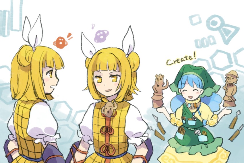 haniyasushin keiki and joutouguu mayumi (touhou) drawn by kaigen_1025