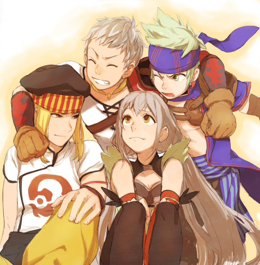 marica, hero, liu-shen, and jale (gensou suikoden and 1 more) drawn by mitosa