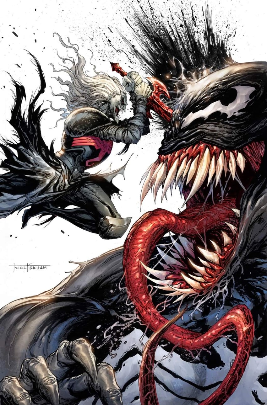 venom and knull (marvel and 1 more) drawn by tyler_kirkham