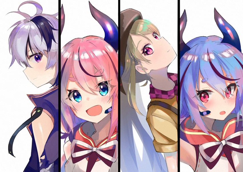flower, meika hime, meika mikoto, and xin hua (vocaloid) drawn by note55885
