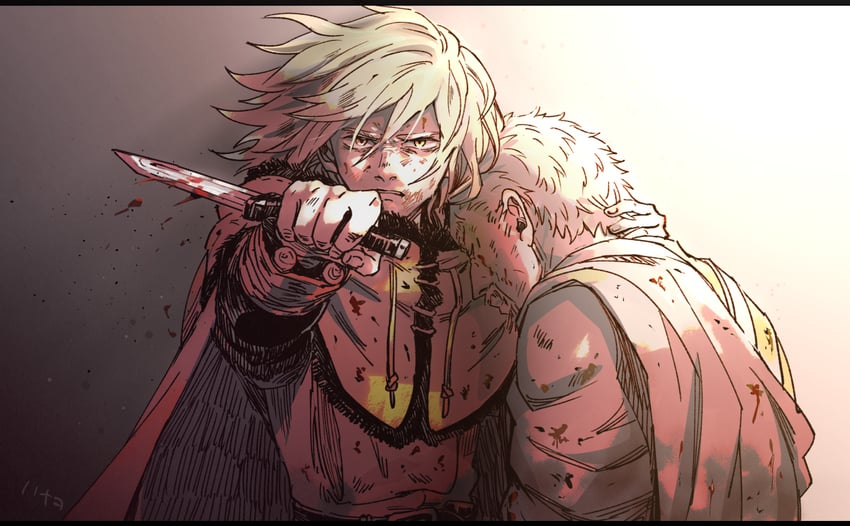 thorfinn and askeladd (vinland saga) drawn by kirinsansan