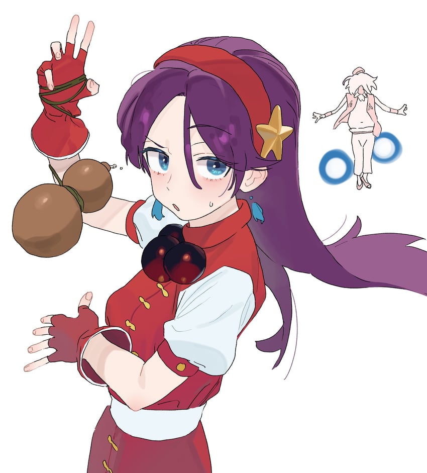 asamiya athena and chin gentsai (the king of fighters and 1 more) drawn by some1else45