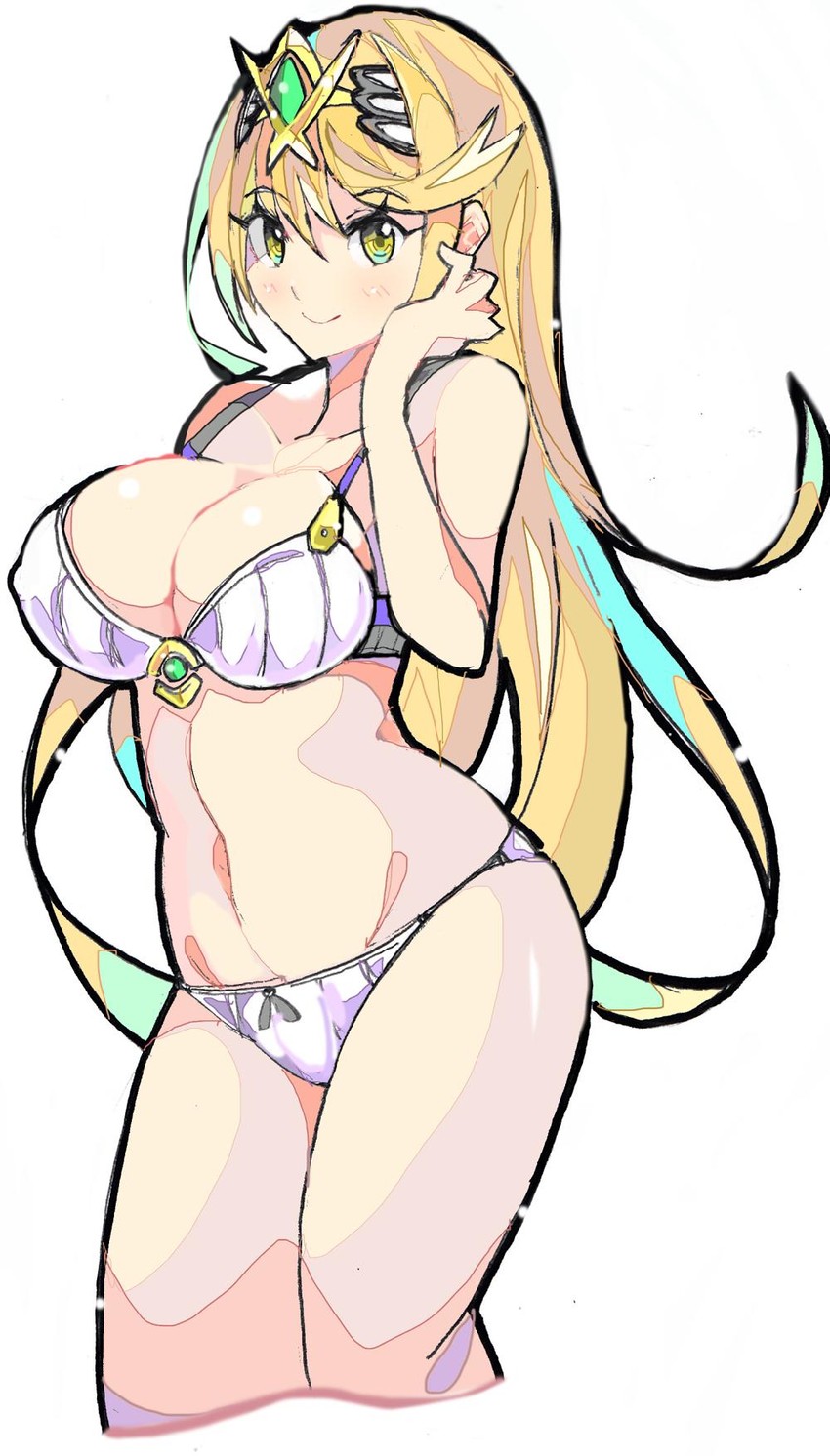 mythra (xenoblade chronicles and 1 more) drawn by enpe