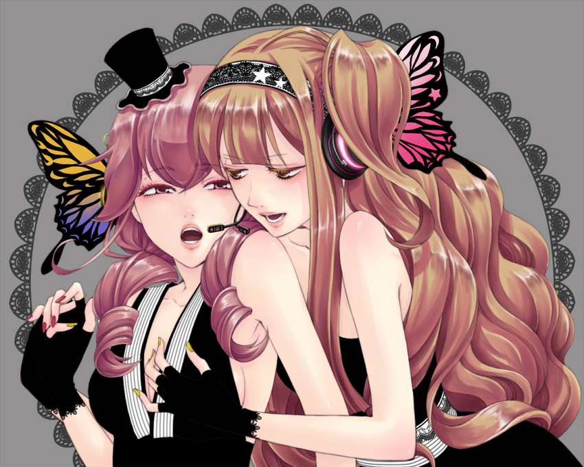 mirine mon and akane kii (vocaloid and 2 more) drawn by hanaji