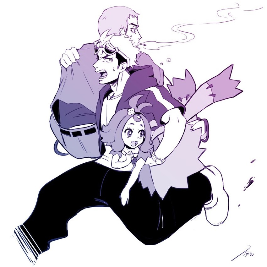 acerola, guzma, and nanu (pokemon and 1 more) drawn by pkgndn