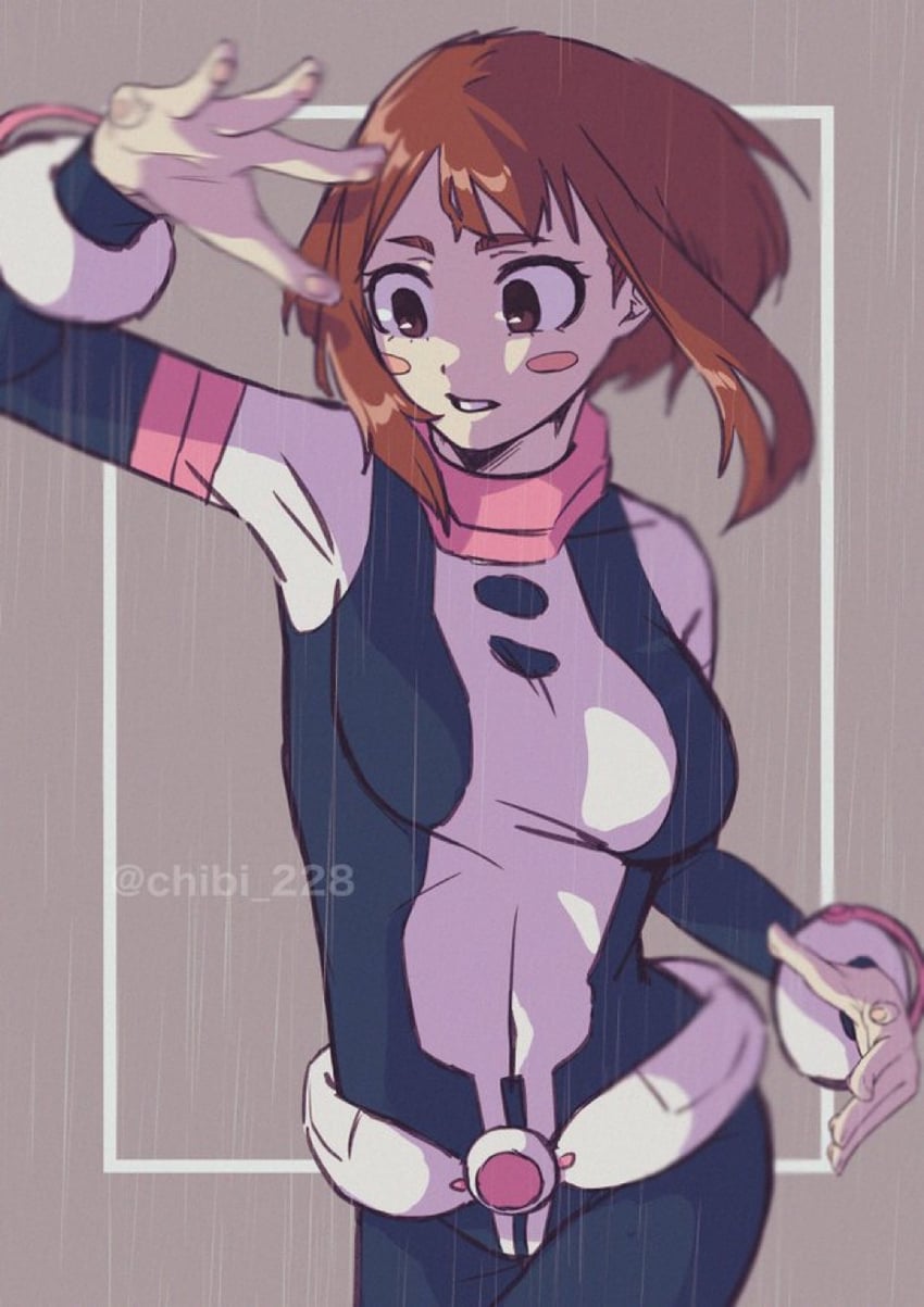 uraraka ochaco (boku no hero academia) drawn by chibi_228