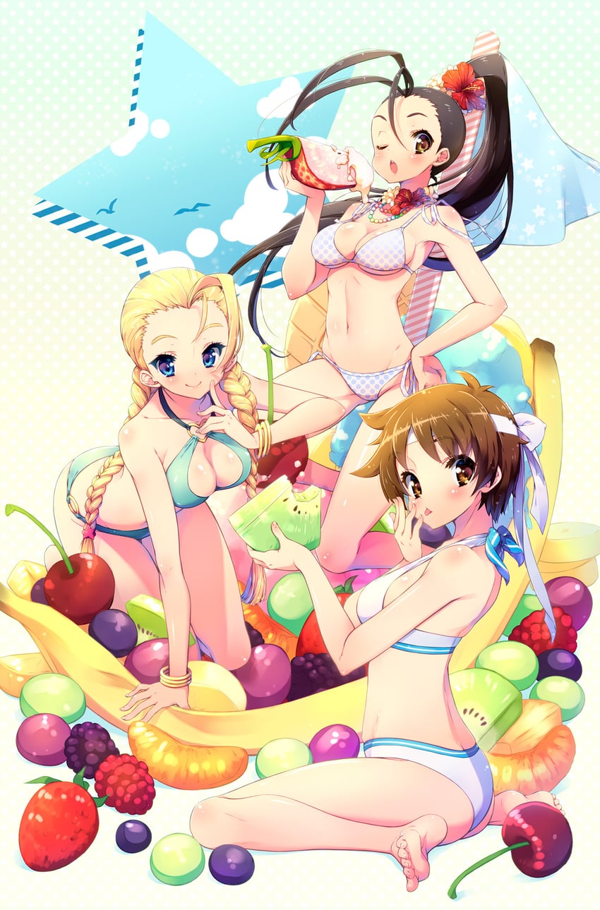 cammy white, kasugano sakura, and ibuki (street fighter and 1 more) drawn by aki_lee and udon_entertainment