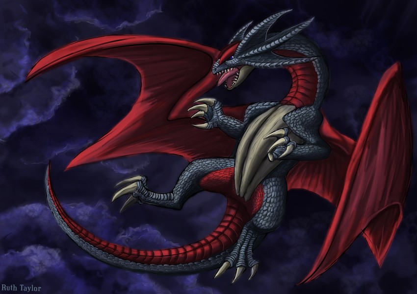 salamence (pokemon) drawn by ruth-tay