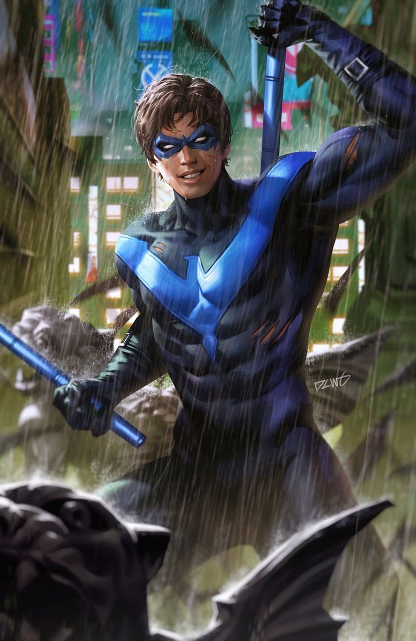 dick grayson and nightwing (dc comics and 1 more) drawn by dcwj