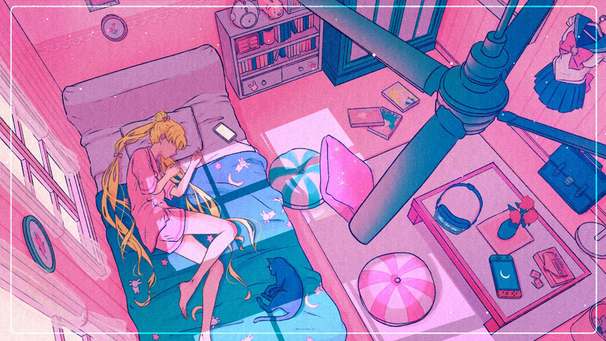 tsukino usagi, sailor moon, and luna (bishoujo senshi sailor moon) drawn by wacca005