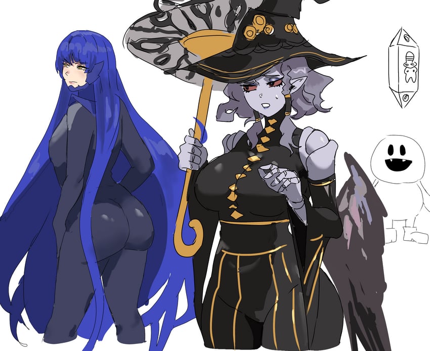 jack frost, protagonist, and agrat bat mahlat (shin megami tensei and 2 more) drawn by gialu_(xrta2222)
