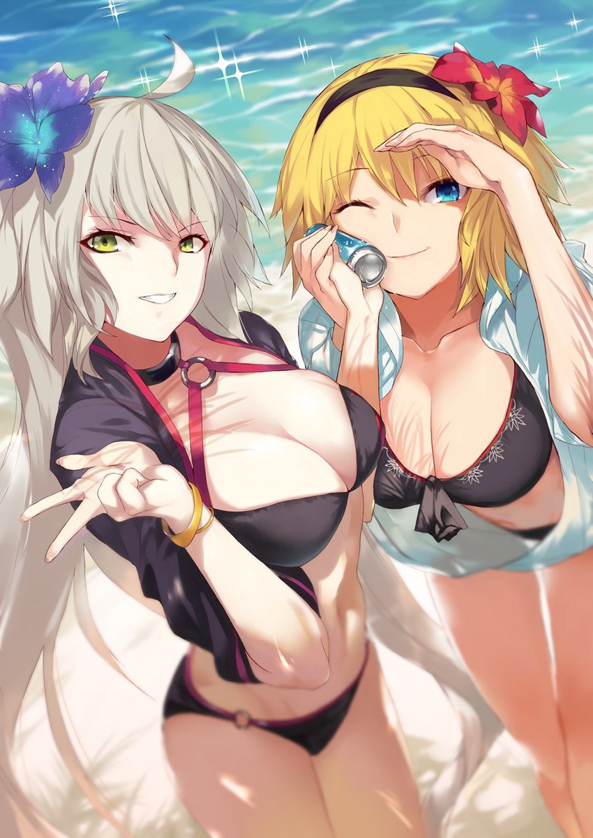 jeanne d'arc alter and jeanne d'arc (fate and 1 more) drawn by ohland