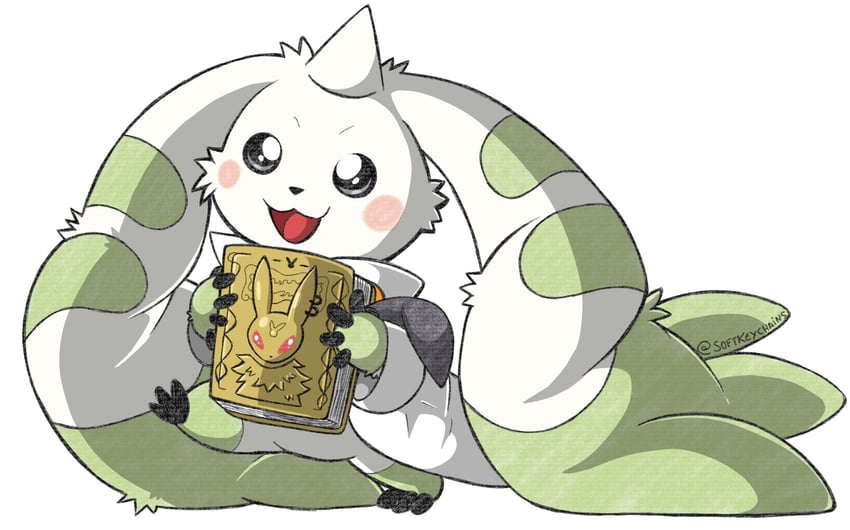 terriermon (digimon and 1 more) drawn by ana_(softkeychains)