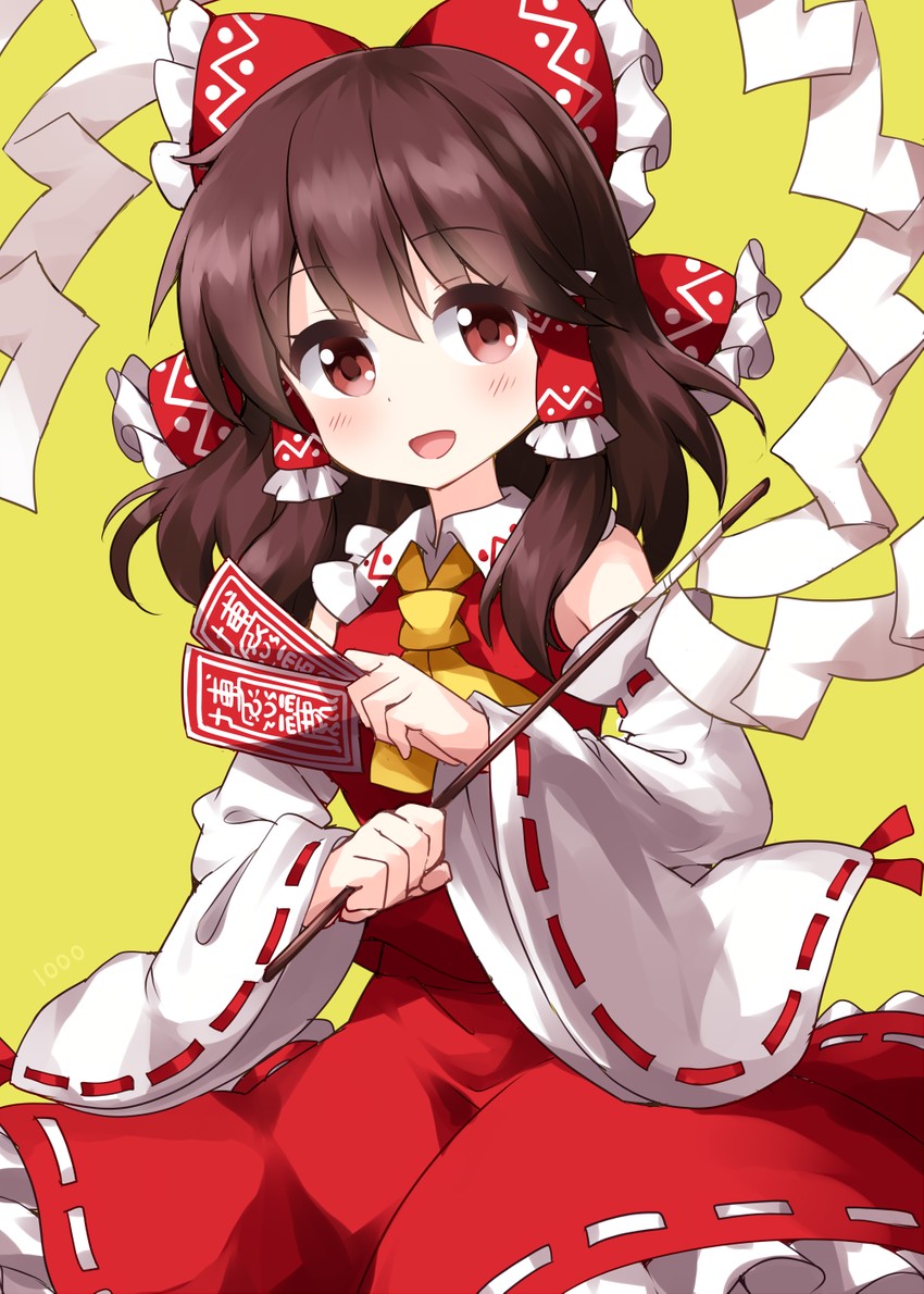 hakurei reimu (touhou) drawn by ruu_(tksymkw)