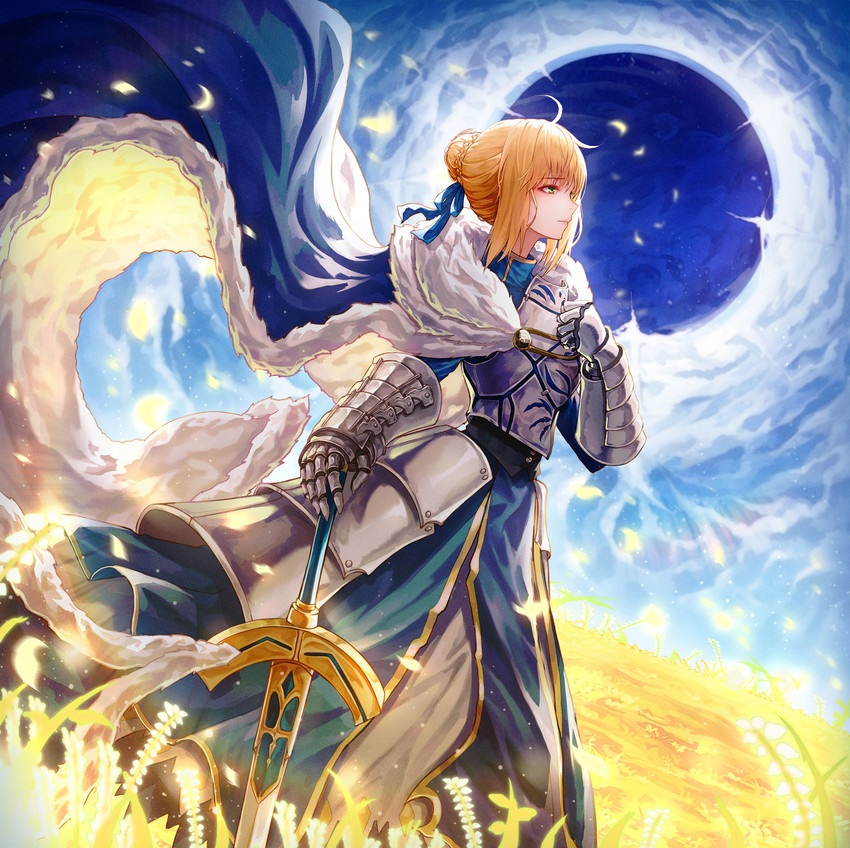 artoria pendragon and saber (fate and 1 more) drawn by okazu_(eightstudio)