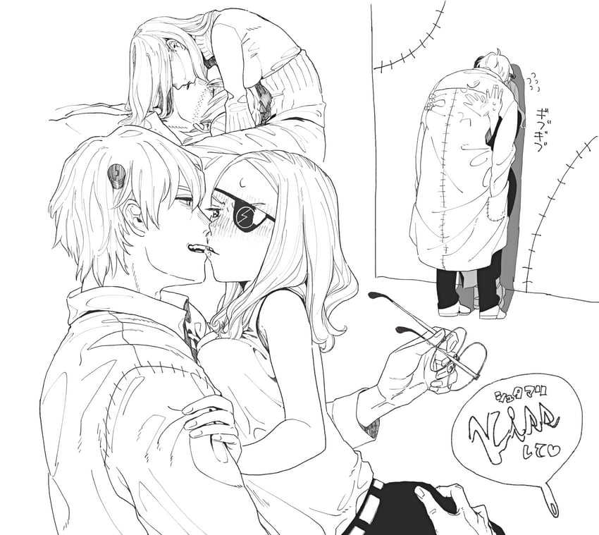 franken stein and marie mjolnir (soul eater) drawn by hissiu