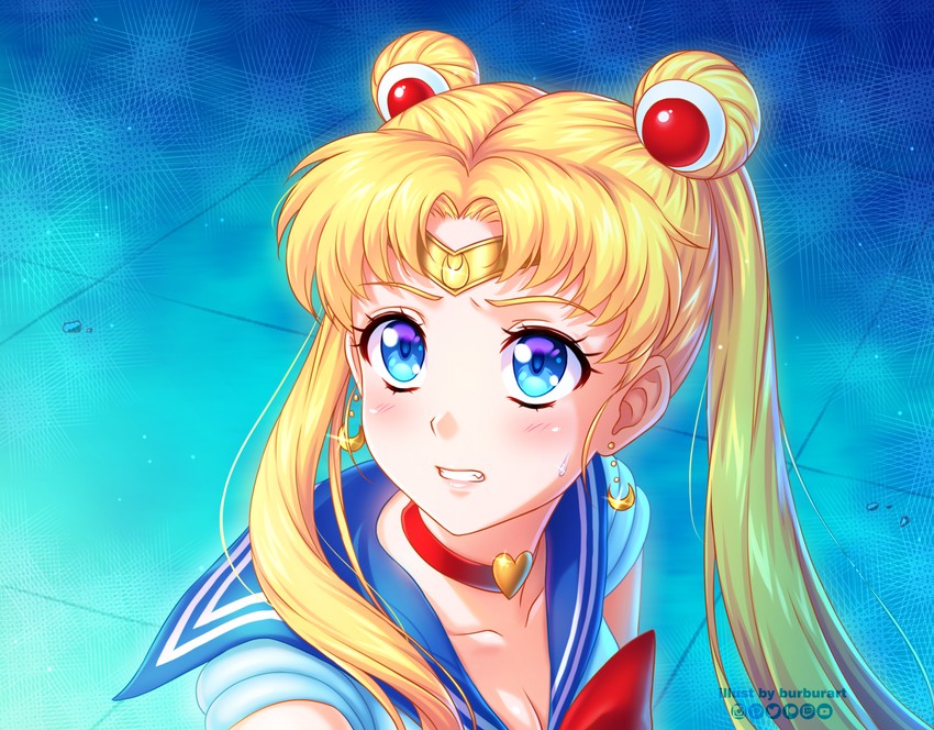 tsukino usagi and sailor moon (bishoujo senshi sailor moon and 1 more) drawn by burbur