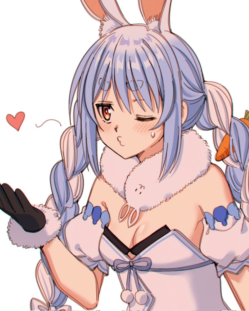 usada pekora and don-chan (hololive) drawn by homura_(hmr0222)