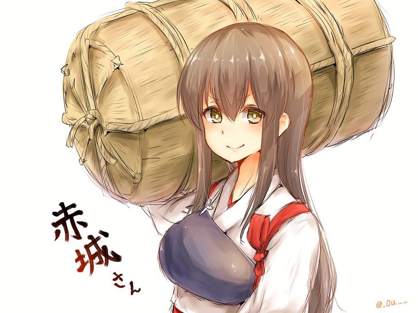 akagi (kantai collection) drawn by raayu_(0u_rayu)