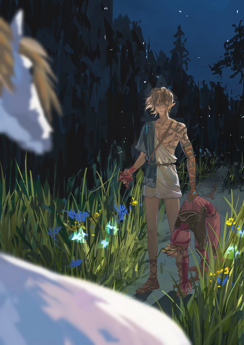 link and yiga clan footsoldier (the legend of zelda and 1 more) drawn by ti_tun