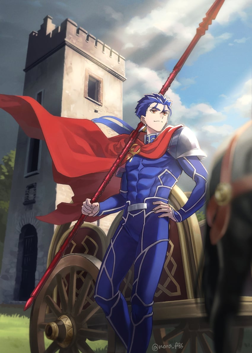cu chulainn (fate and 1 more) drawn by nora_(nora_f96)