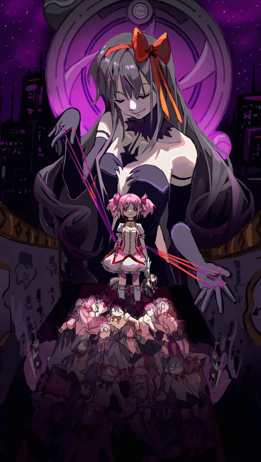 akemi homura, kaname madoka, and akuma homura (mahou shoujo madoka magica and 1 more) drawn by forever9_(user_jwem4753)