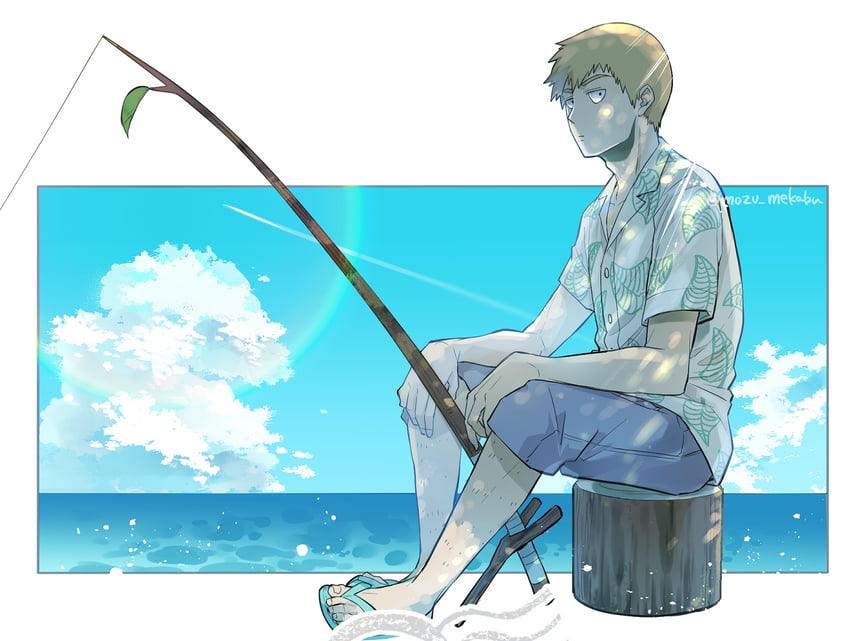reigen arataka (mob psycho 100 and 1 more) drawn by kamihitoe