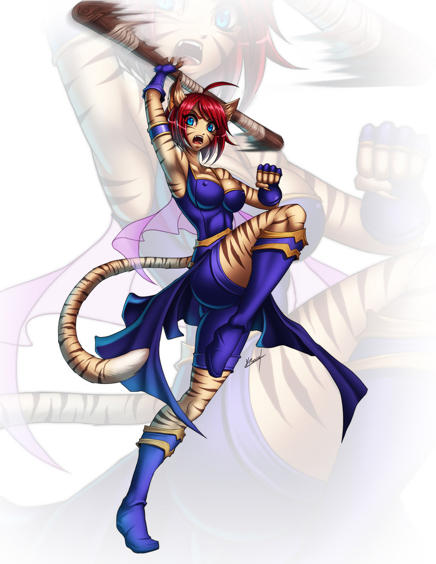 katt (breath of fire and 1 more) drawn by karosu_maker