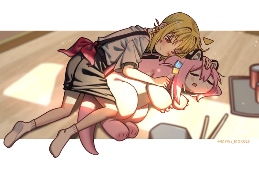 gotoh hitori and ijichi nijika (bocchi the rock!) drawn by myvia_mokols
