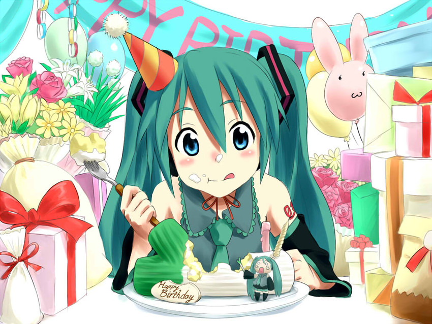 hatsune miku and hachune miku (vocaloid) drawn by nathaniel_pennel