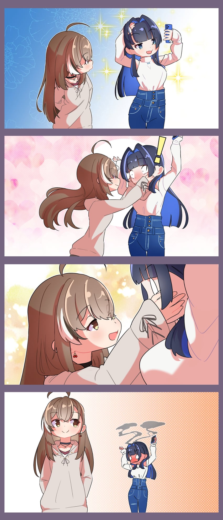 ouro kronii and nanashi mumei (hololive and 1 more) drawn by dezhsieh