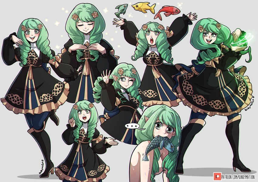 flayn (fire emblem and 1 more) drawn by kinkymation