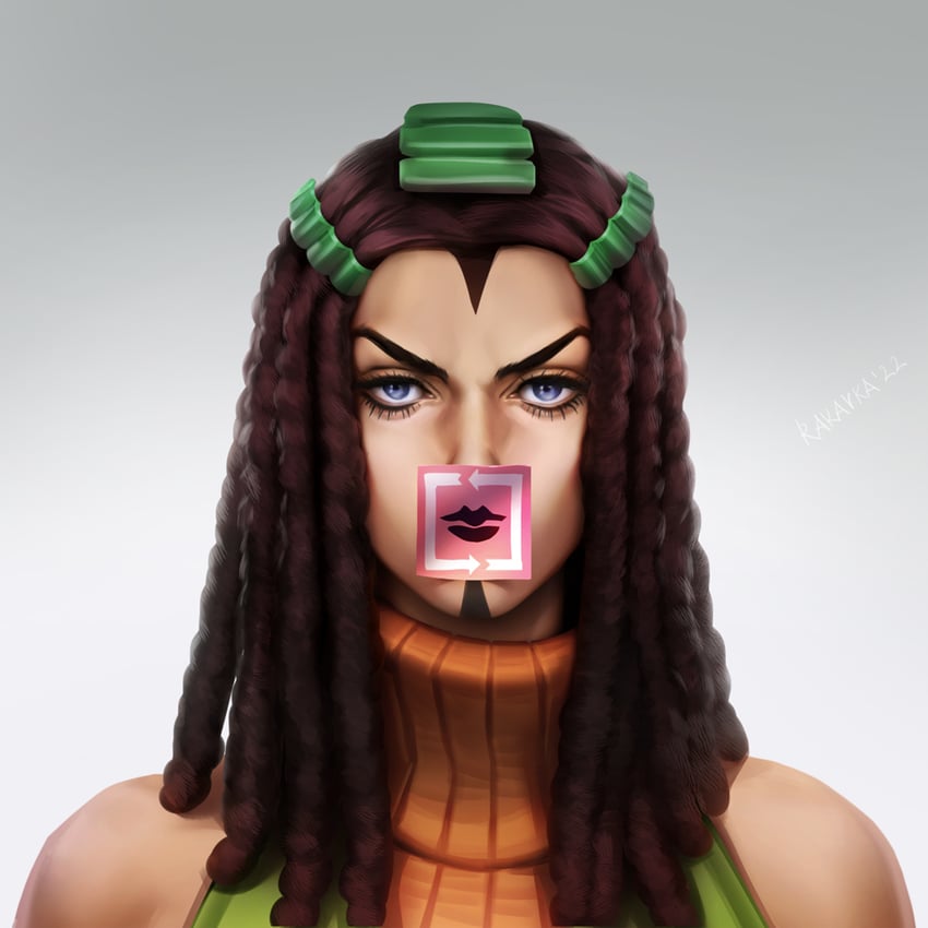 ermes costello (jojo no kimyou na bouken and 1 more) drawn by rakavka