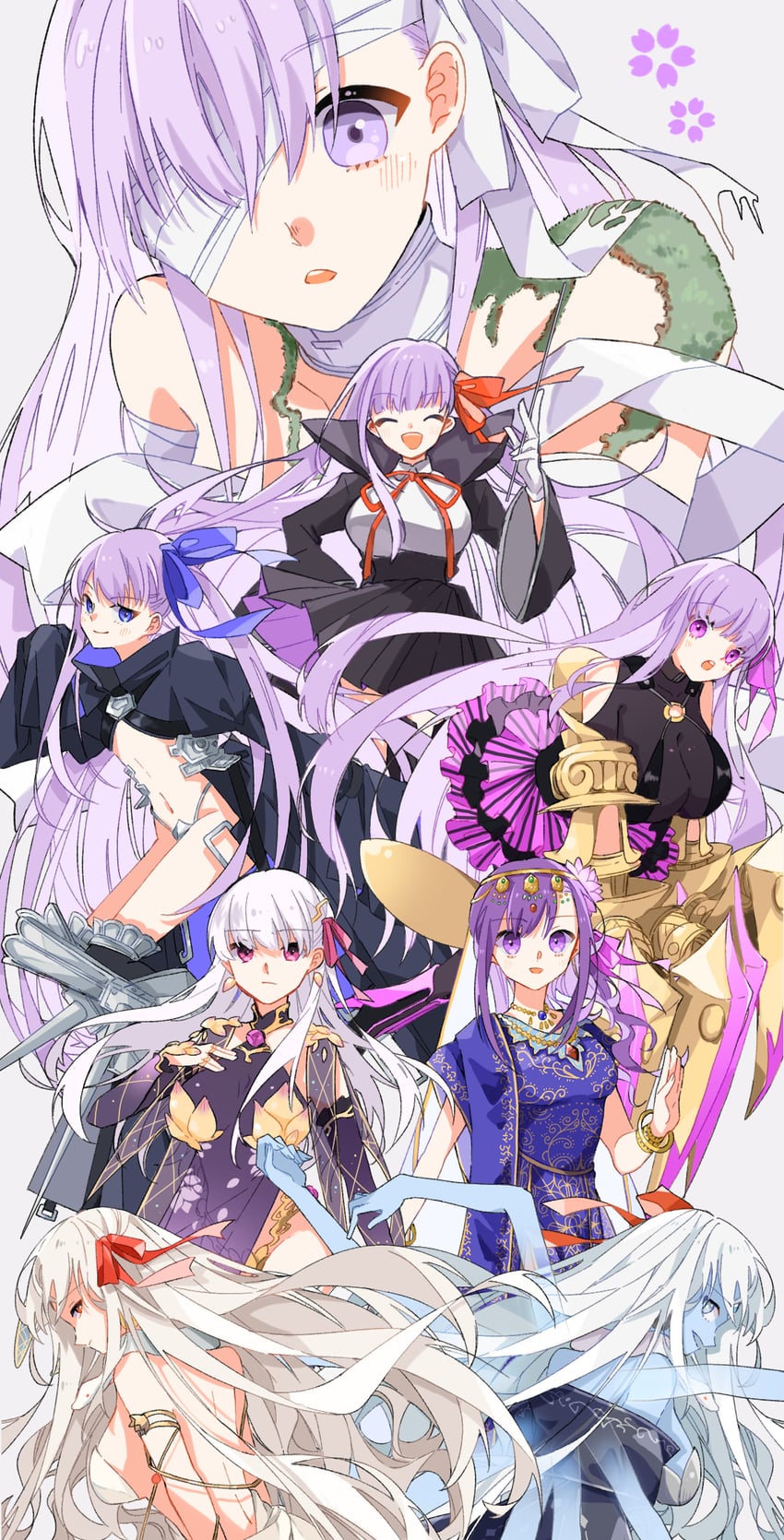 bb, meltryllis, kama, passionlip, kingprotea, and 3 more (fate and 3 more) drawn by kagari452