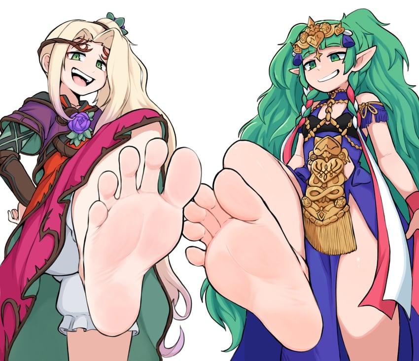 sothis and viridi (fire emblem and 3 more) drawn by softhanten