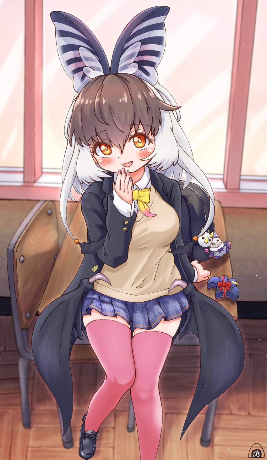 brown long-eared bat (kemono friends and 1 more) drawn by piki_(zuru-pikio)