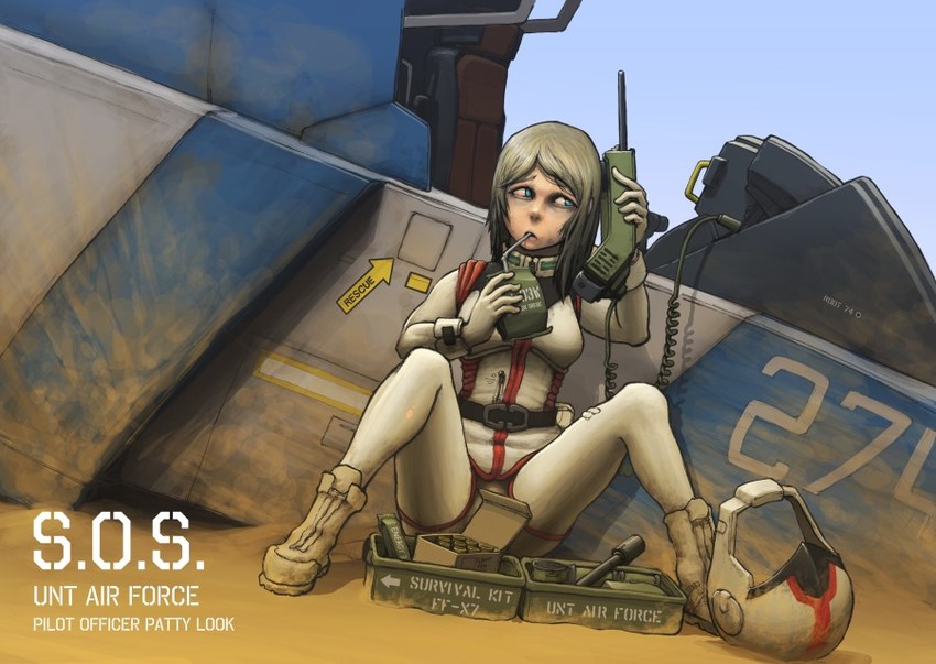 core fighter and patty look (gundam and 1 more) drawn by firebrush