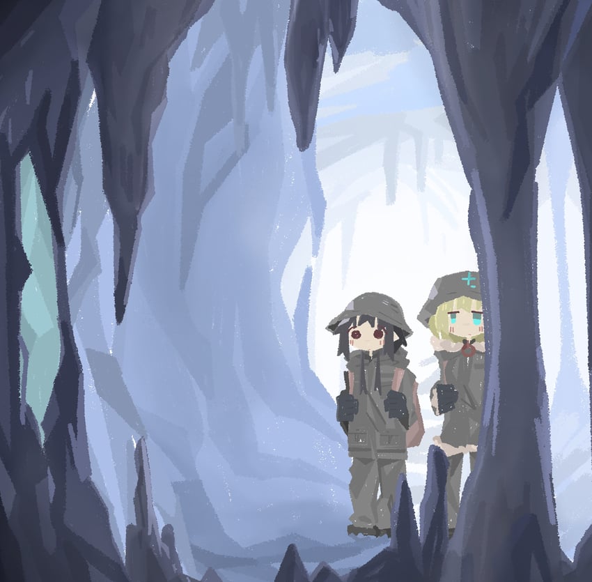chito and yuuri (shoujo shuumatsu ryokou) drawn by naaga_sonomono
