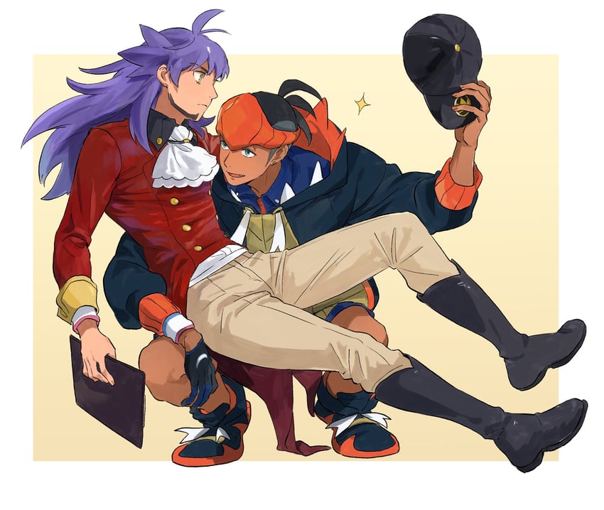 leon and raihan (pokemon and 1 more) drawn by ch_walnut