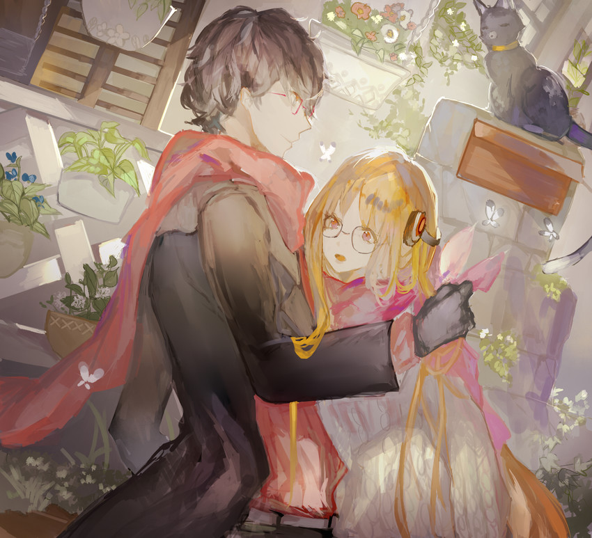 amamiya ren, sakura futaba, and morgana (persona and 1 more) drawn by ori_(momonimo)
