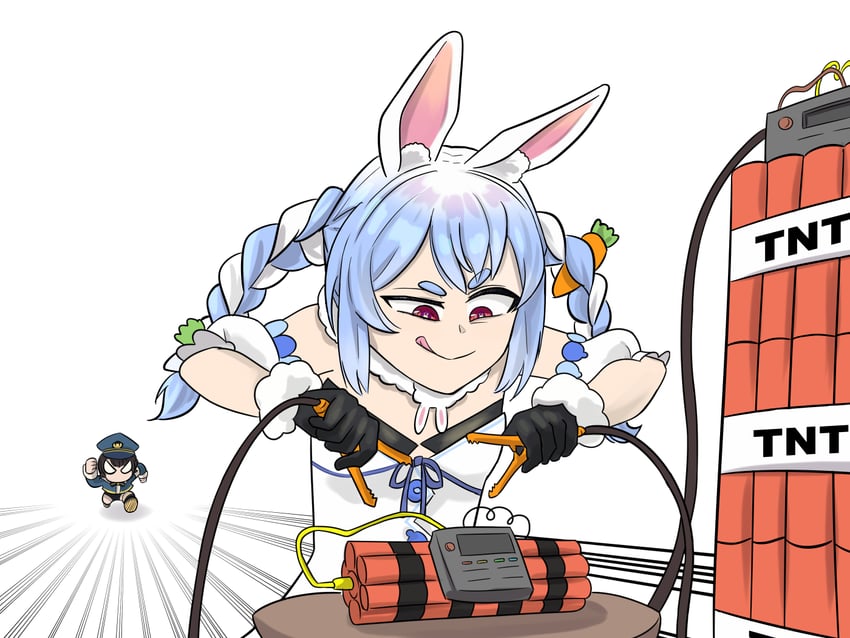 usada pekora and oozora subaru (hololive and 1 more) drawn by dunkemz