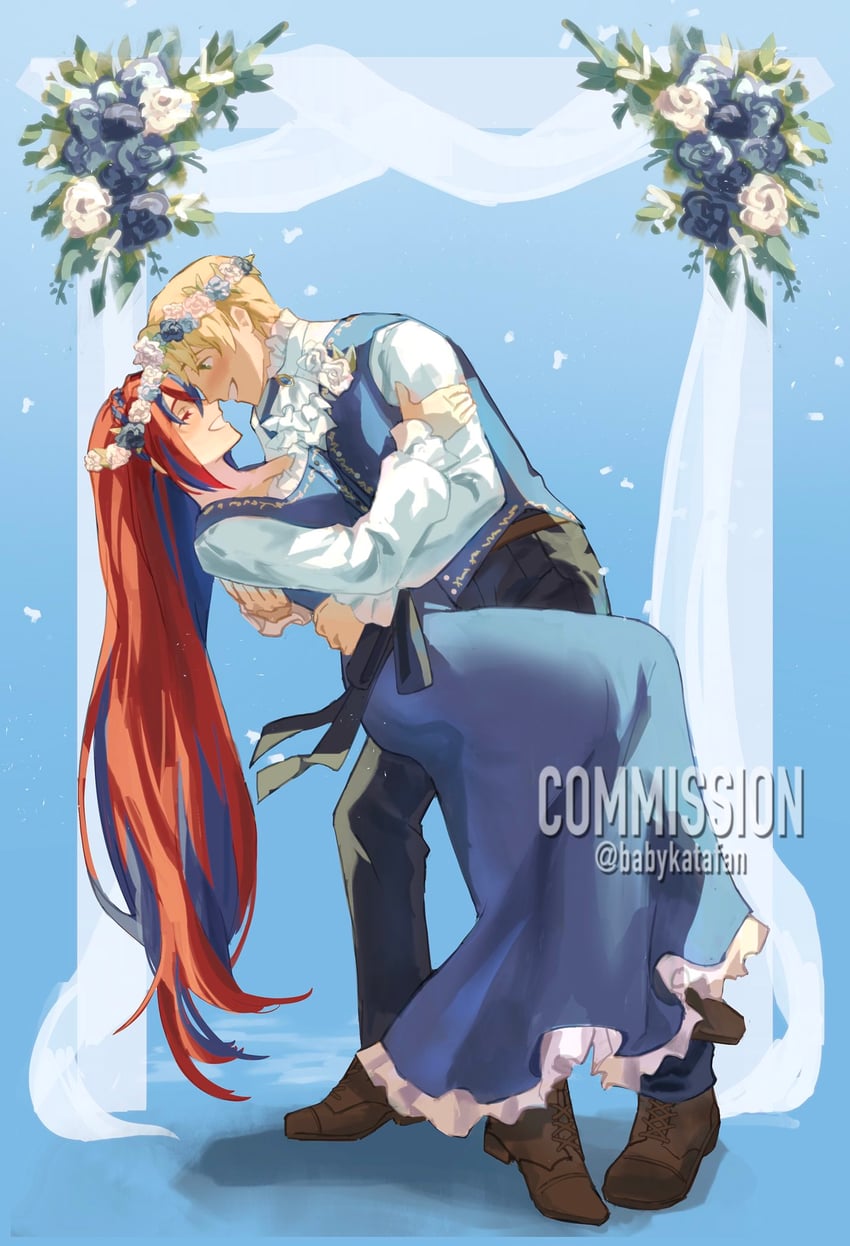 female alear and alfred (fire emblem and 1 more) drawn by babykatafan